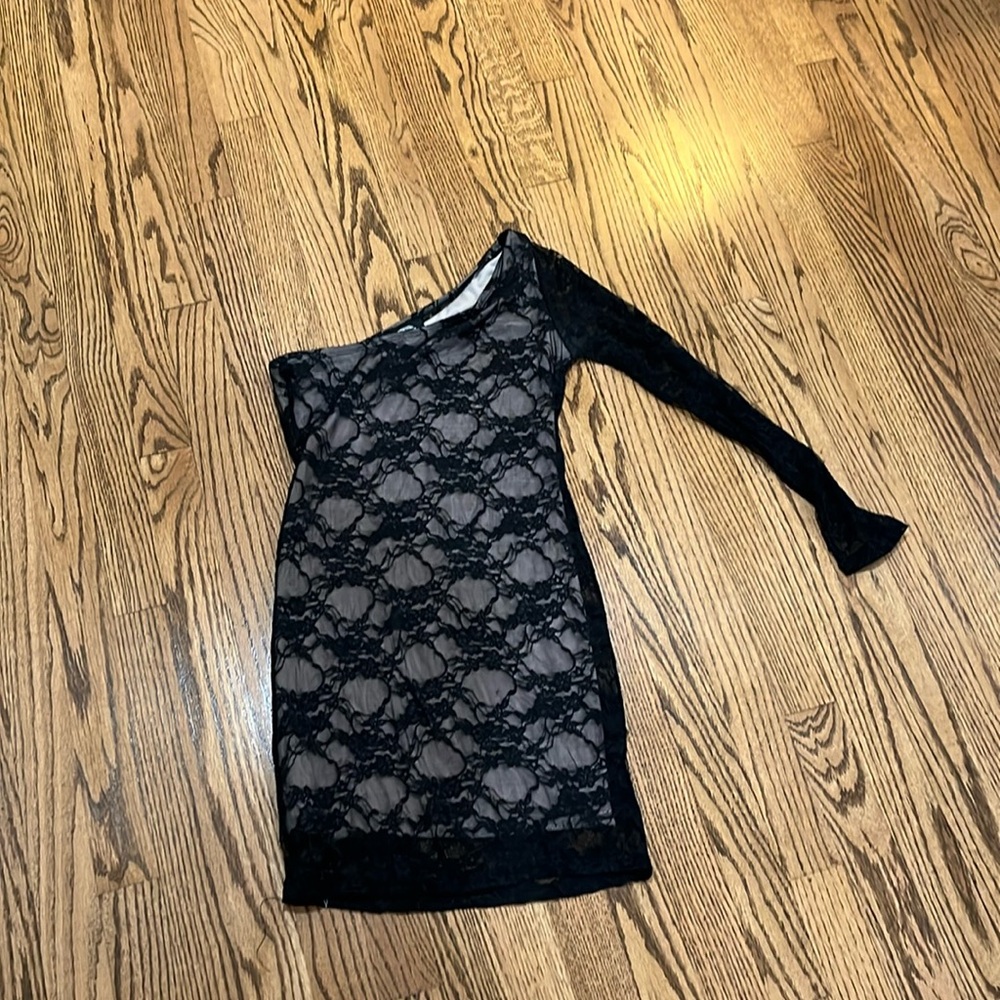 One Shoulder Lace Dress
